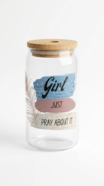 Girl Just Pray About It Christian prayer gift box – journal, tumbler, sticker and pen – Quelinda