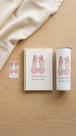 Walk by Faith Not by Sight Christian gift set – notebook, tumbler, pen and sticker – Quelinda
