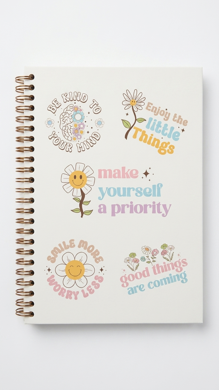 Make Yourself a Priority gift set – notebook, tumbler, pen and sticker – Quelinda