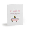 Girl Congrats On Getting Baptized Christian Card