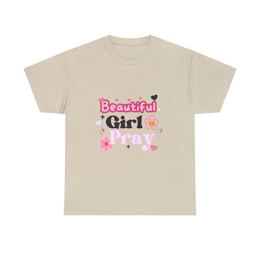 Beautiful Girl Pray Christian tshirts