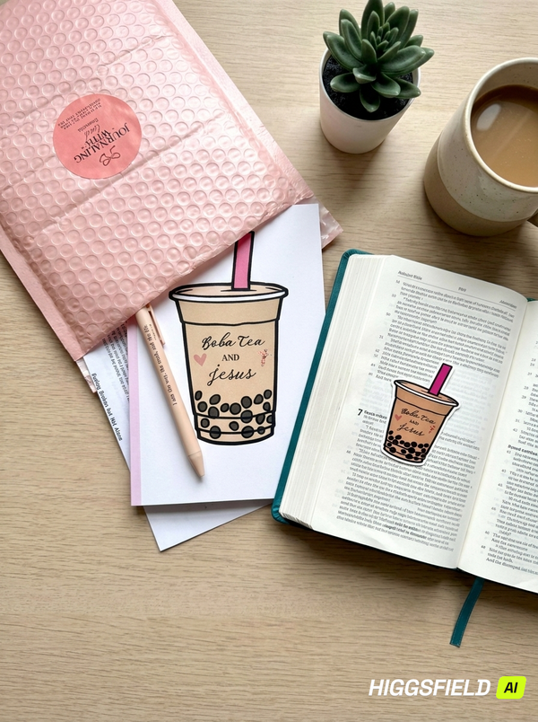 Girl, Love Yourself — Journaling with God Kit | Christian Notebook, Bible Verse Pen & Guided Faith Prompts