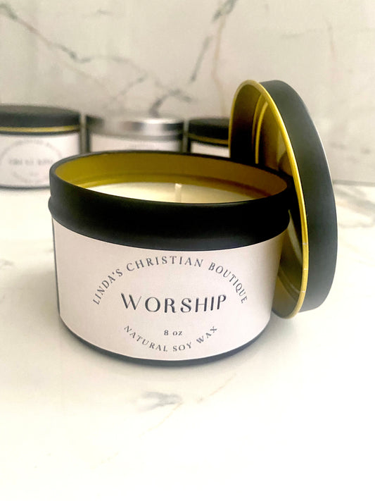 Worship |  Natural Soy Wax  Christian Candle