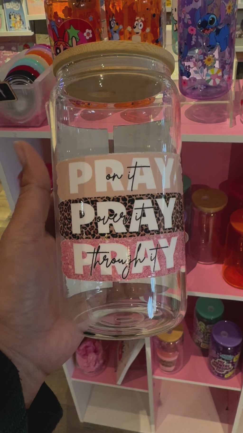 Pray on It Pray Over It Pray Through It Libbey Glass Cup