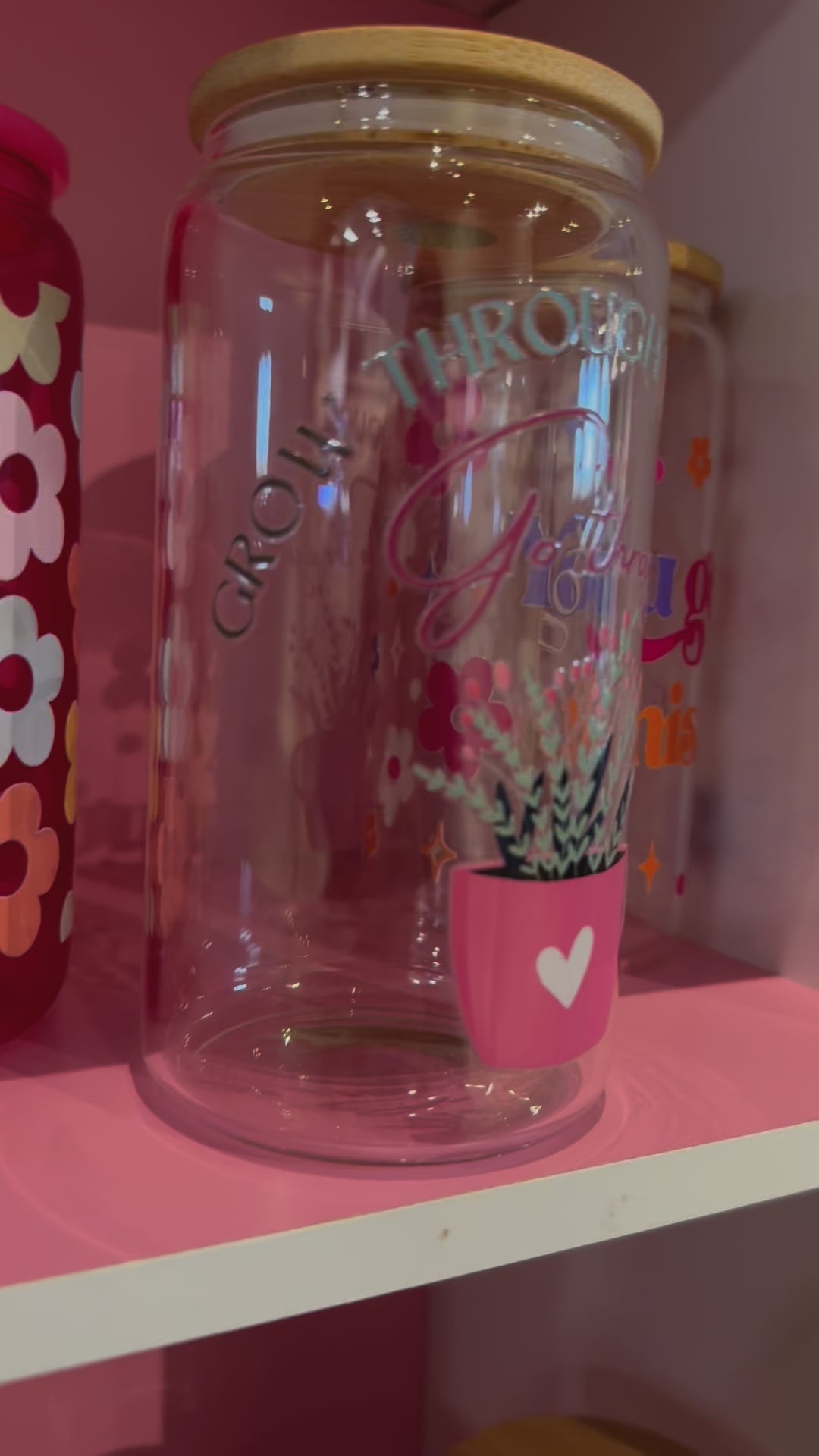 Grow Through What You Go Through Libbey Glass Cups