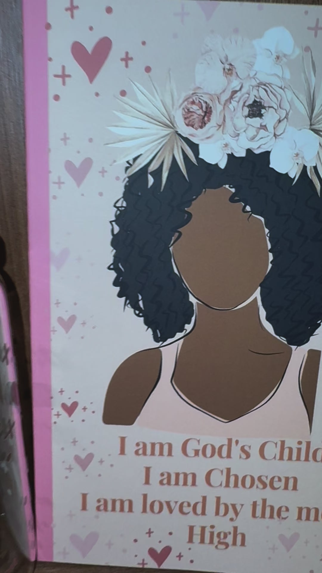 I am Gods Child Journal & Libbey Glass Cup Christian Gift Set for Black Girls