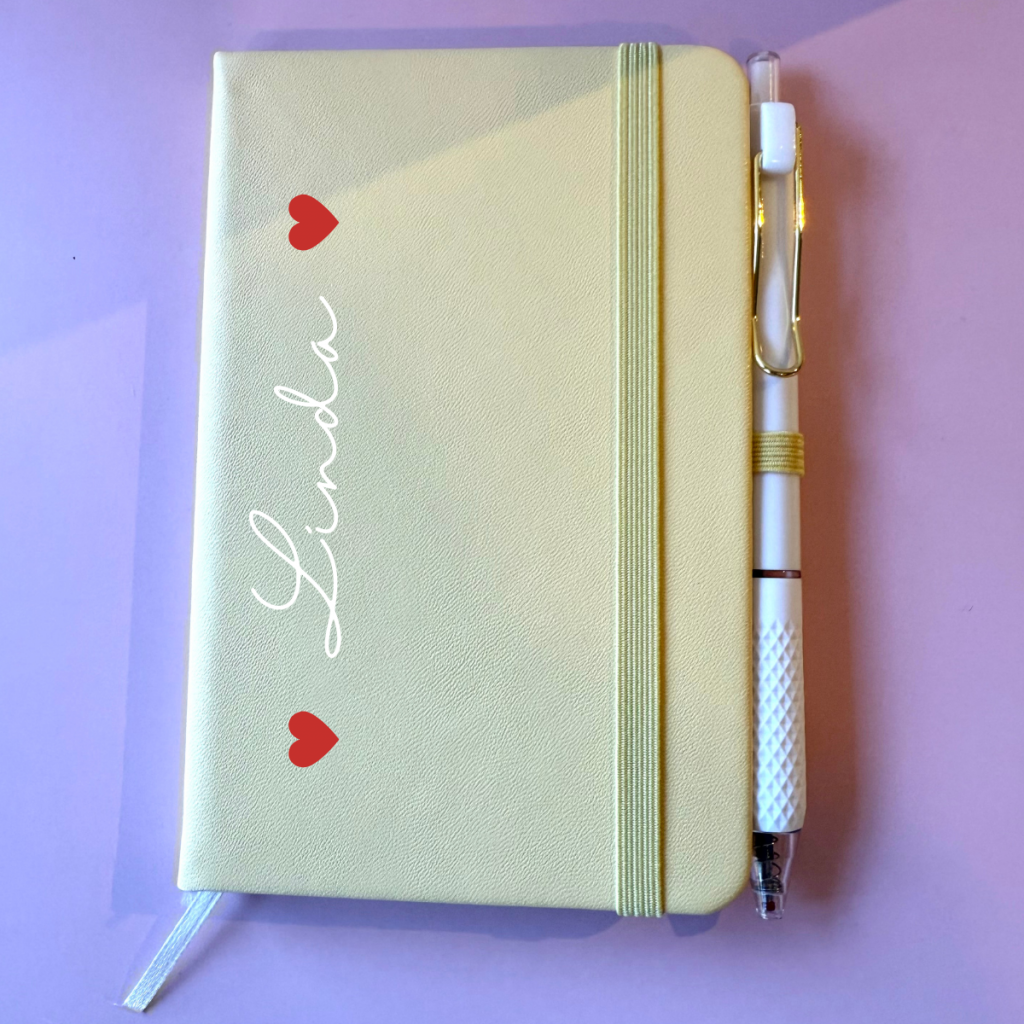 Custom Notebook with Pen – Add Name & Bible Verse