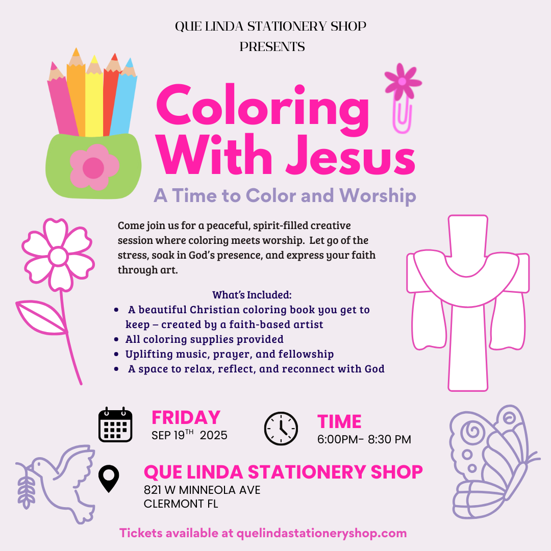 Christian coloring class in Clermont, Florida