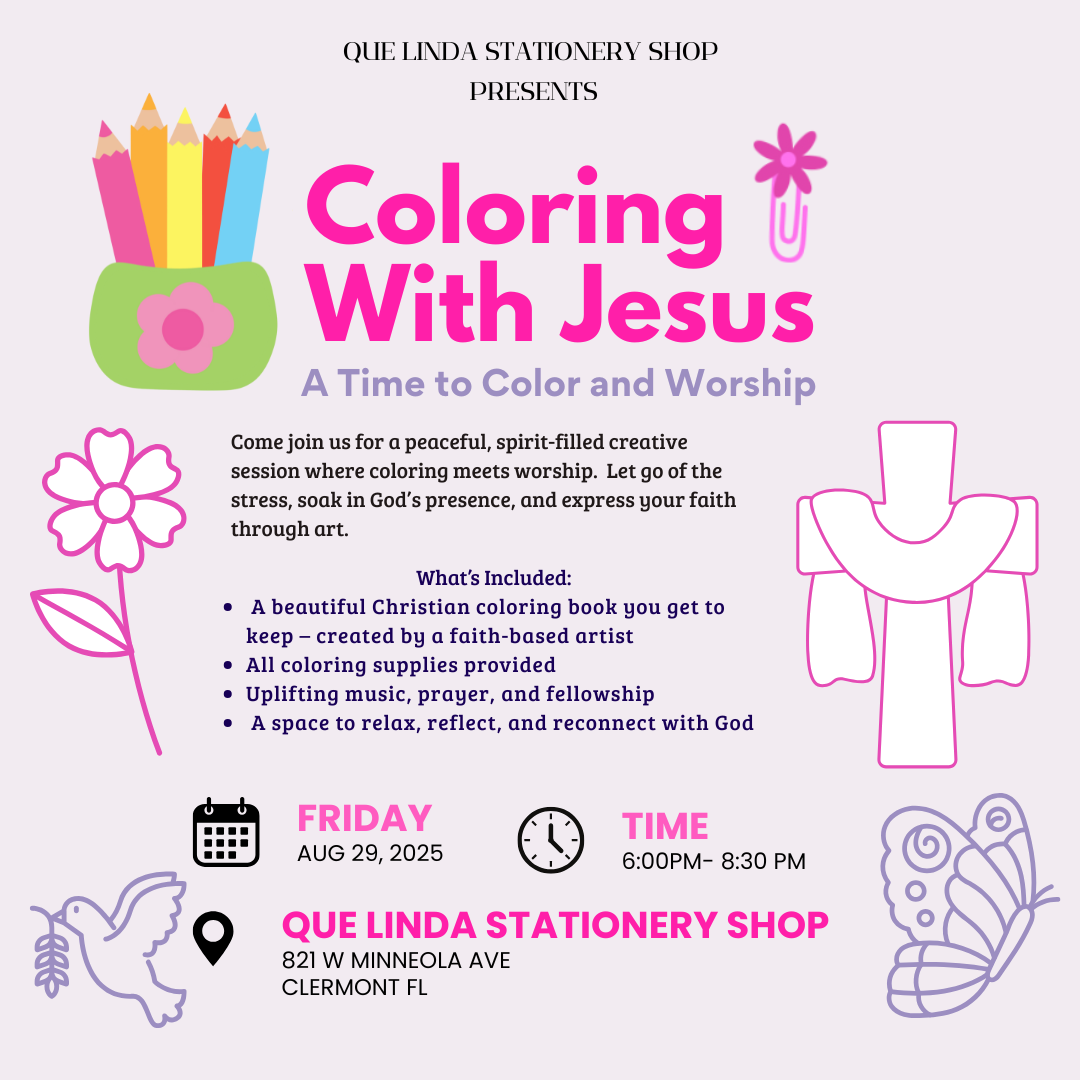 Christian coloring class in Clermont, Florida