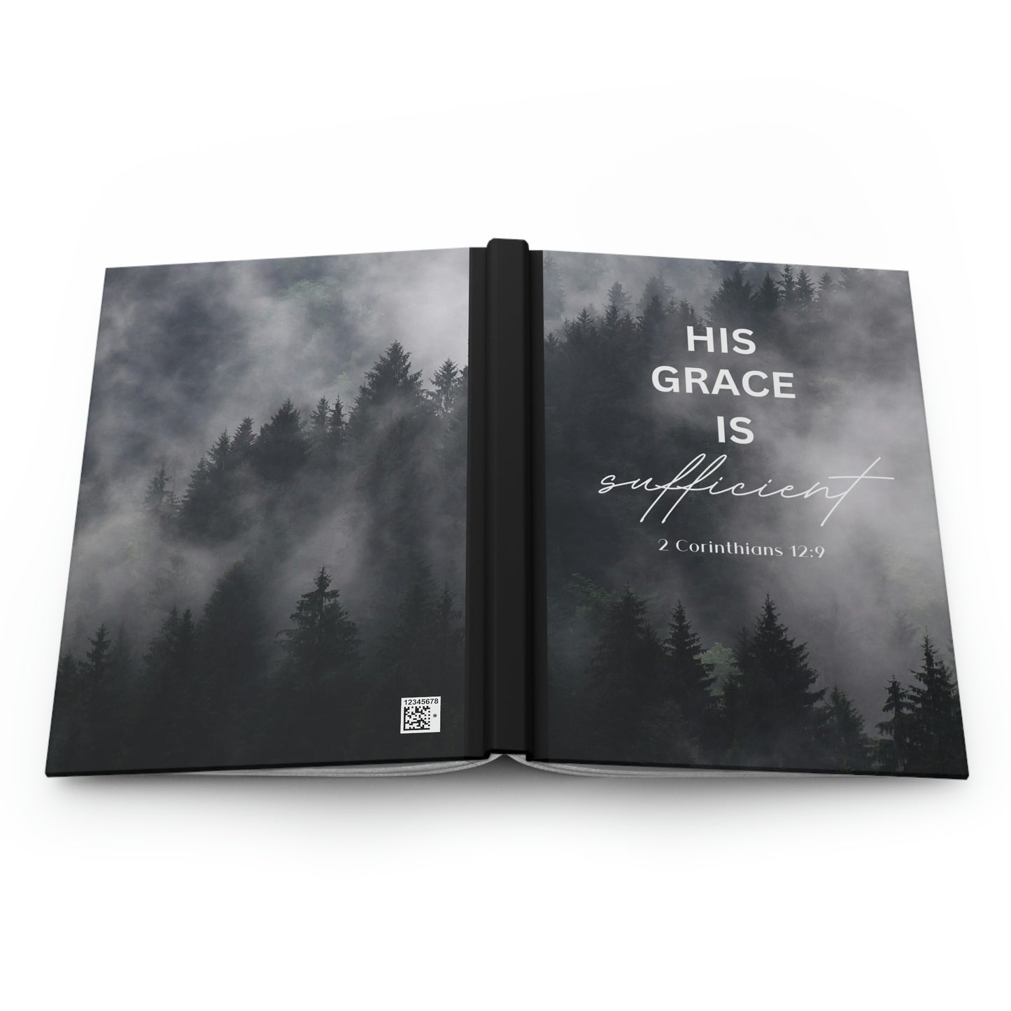 His Grace Is Sufficient 2 Corinthians 12:9 | Bible Verse Christian Journal (Hardcover)