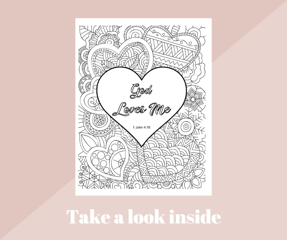 Bible Affirmations Christian Coloring Book |