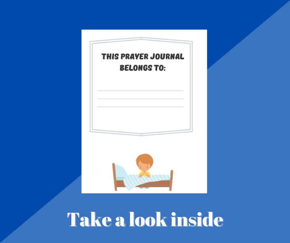 Prayer Journal For Kids | Black & white interior