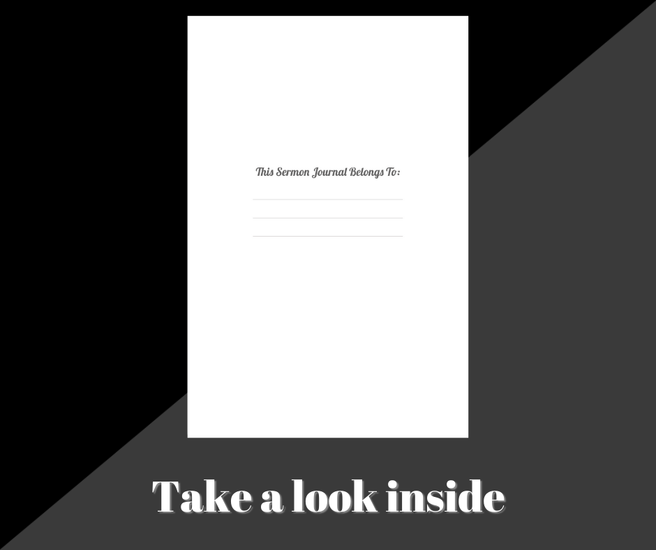 My Sermon Notes Journal for Men | Record, remember , and reflect on each week's sermon