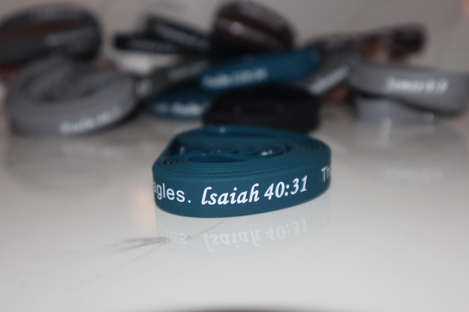 BIble Verse Rubber Silicone Bracelets (Unixsex) , Wristbands for Men Women Teens