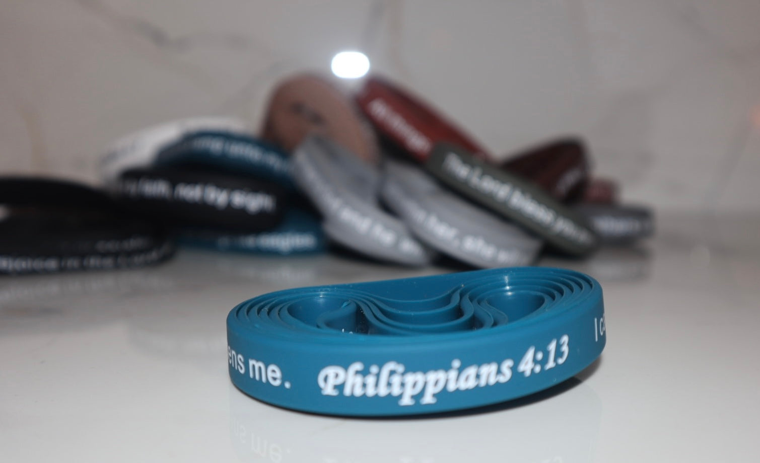 BIble Verse Rubber Silicone Bracelets (Unixsex) , Wristbands for Men Women Teens