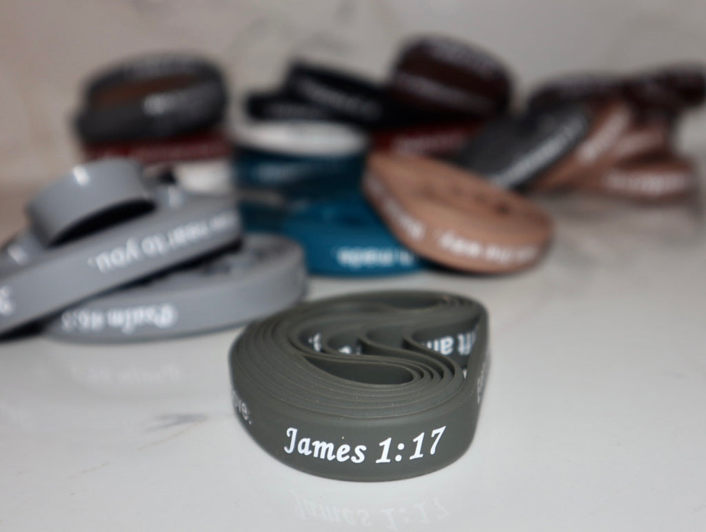 BIble Verse Rubber Silicone Bracelets (Unixsex) , Wristbands for Men Women Teens