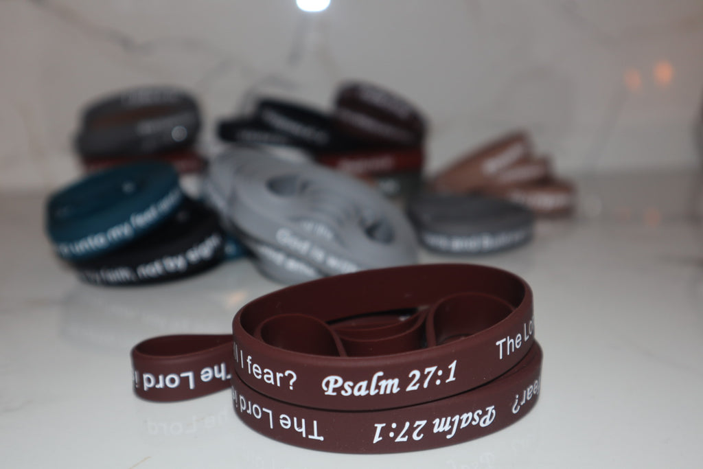 BIble Verse Rubber Silicone Bracelets (Unixsex) , Wristbands for Men Women Teens