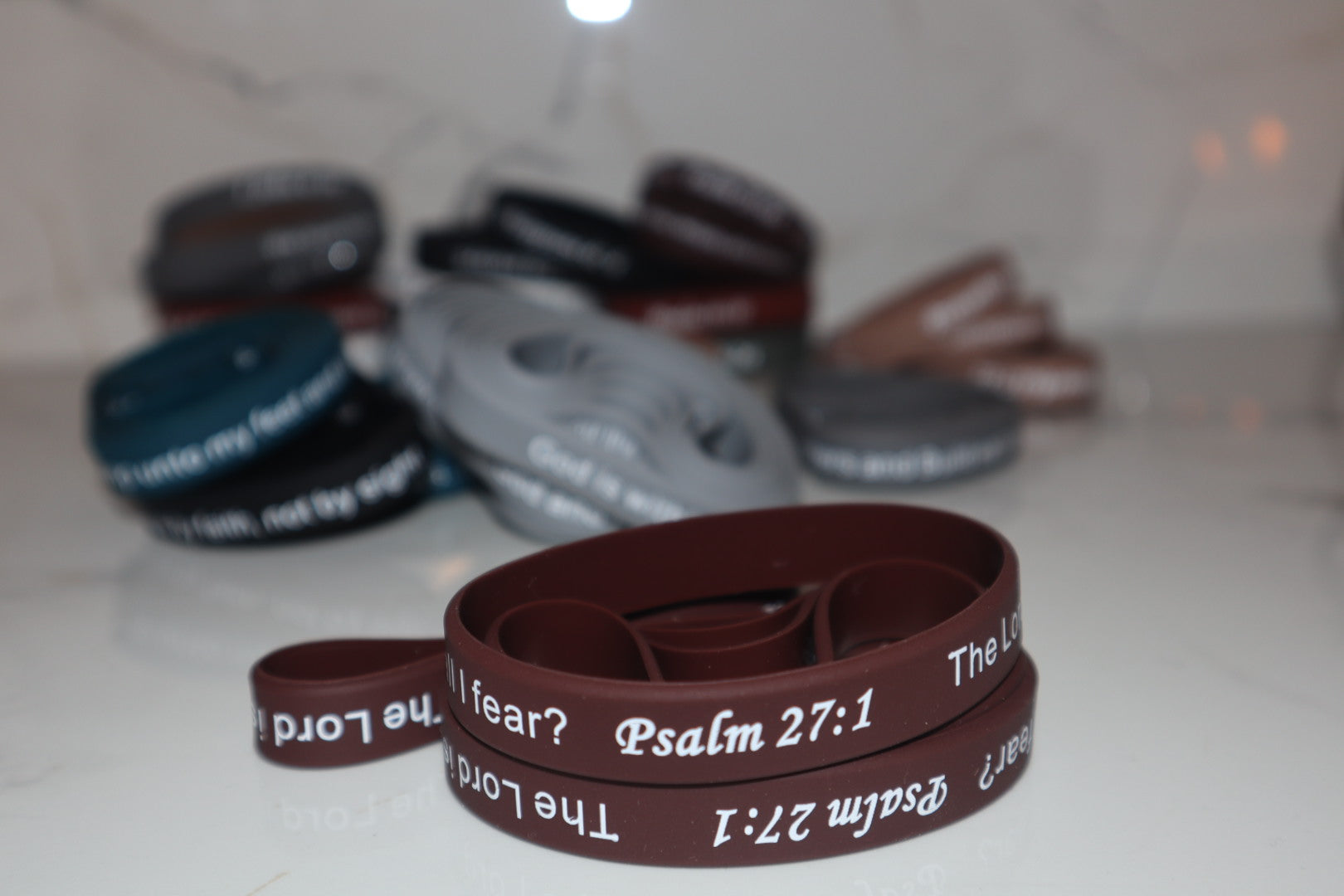 BIble Verse Rubber Silicone Bracelets (Unixsex) , Wristbands for Men Women Teens