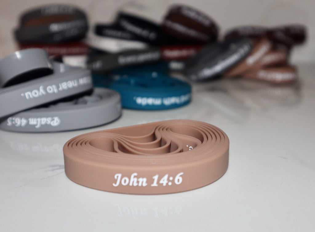 BIble Verse Rubber Silicone Bracelets (Unixsex) , Wristbands for Men Women Teens
