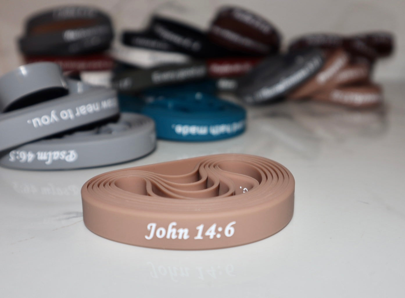 BIble Verse Rubber Silicone Bracelets (Unixsex) , Wristbands for Men Women Teens