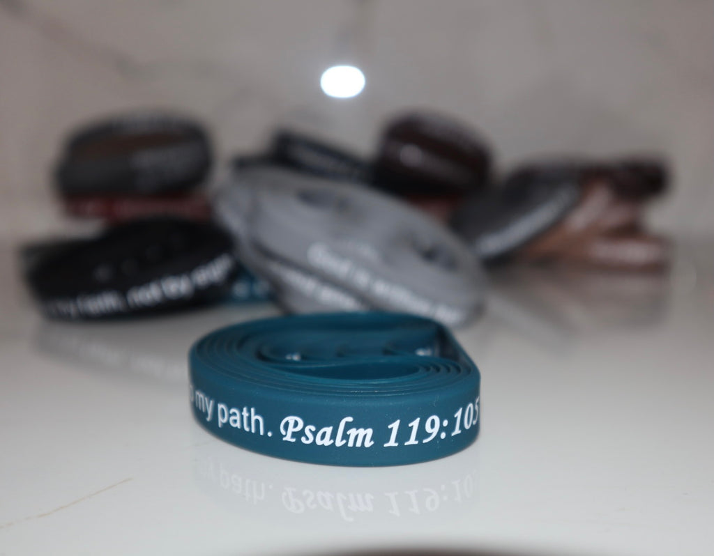 BIble Verse Rubber Silicone Bracelets (Unixsex) , Wristbands for Men Women Teens