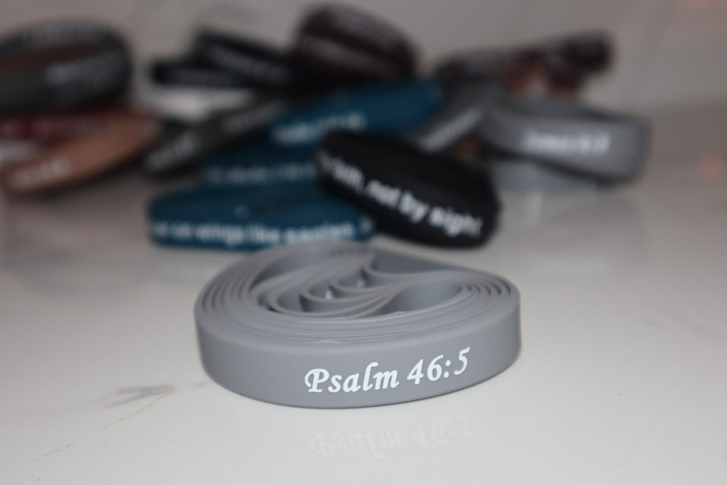 BIble Verse Rubber Silicone Bracelets (Unixsex) , Wristbands for Men Women Teens