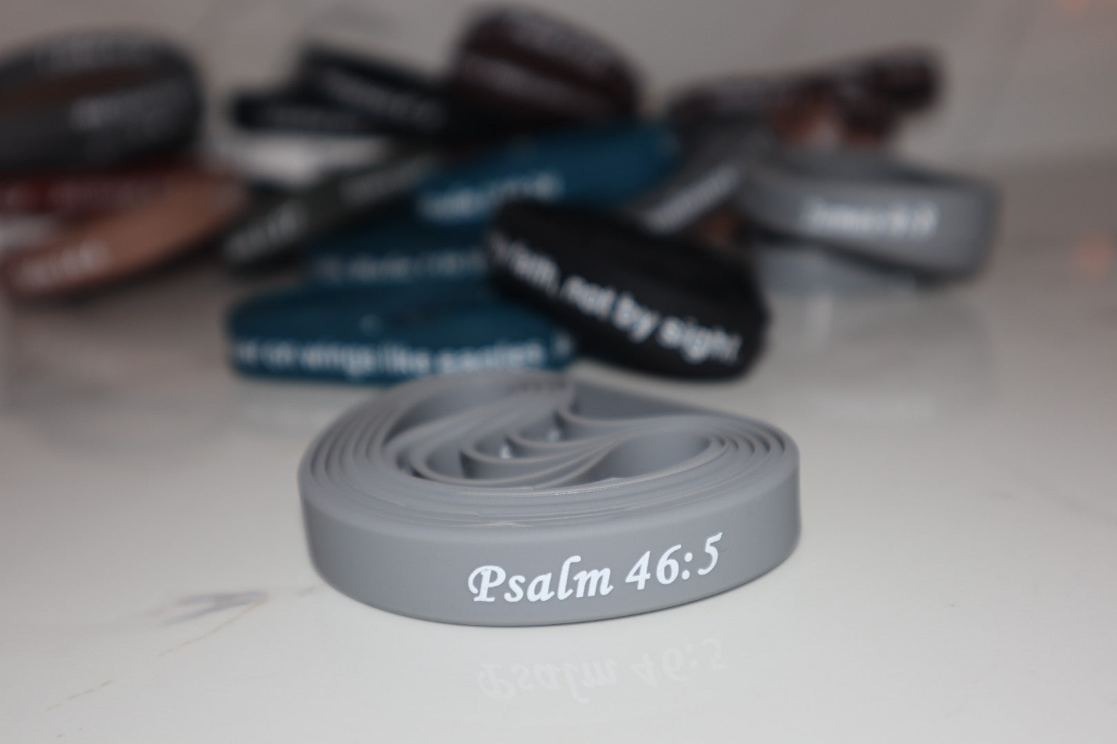 BIble Verse Rubber Silicone Bracelets (Unixsex) , Wristbands for Men Women Teens