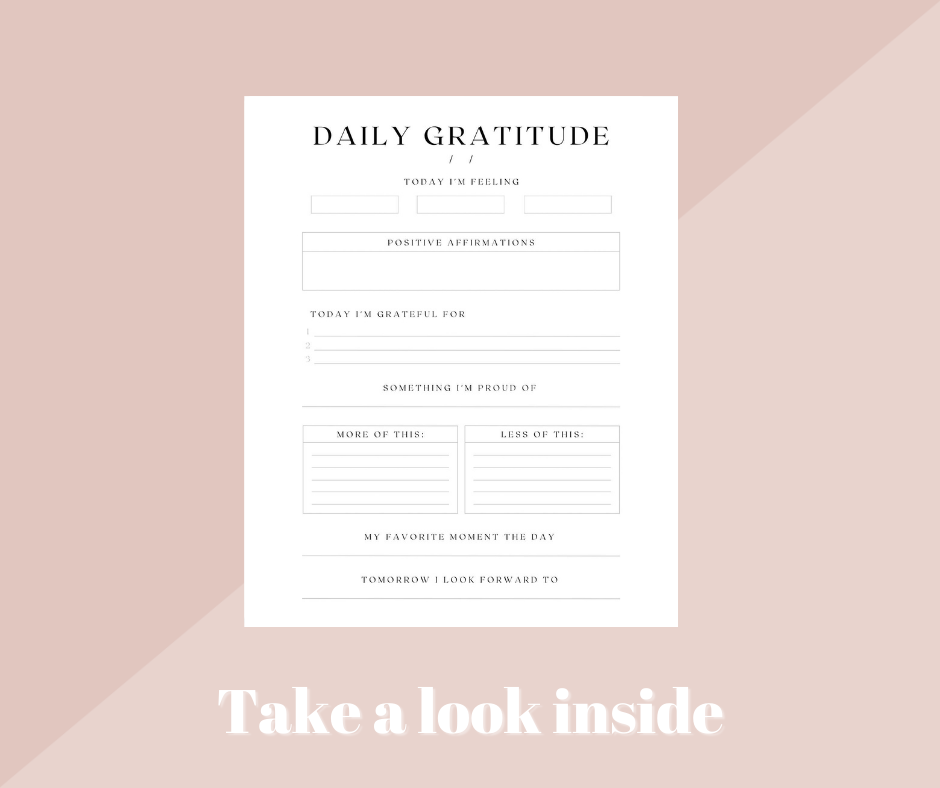 Daily Gratitude Journal | Manifestation Journal for Mindfulness, Daily Gratitude & Reflection Journal (Hardcover)