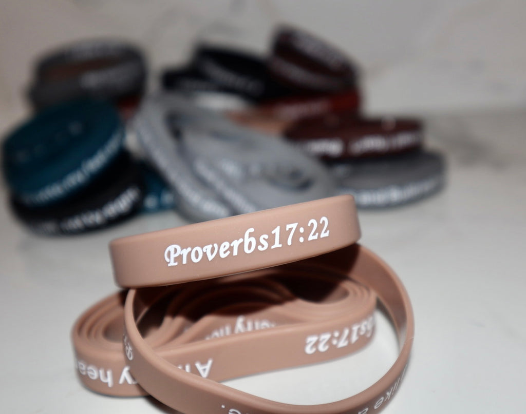 BIble Verse Rubber Silicone Bracelets (Unixsex) , Wristbands for Men Women Teens