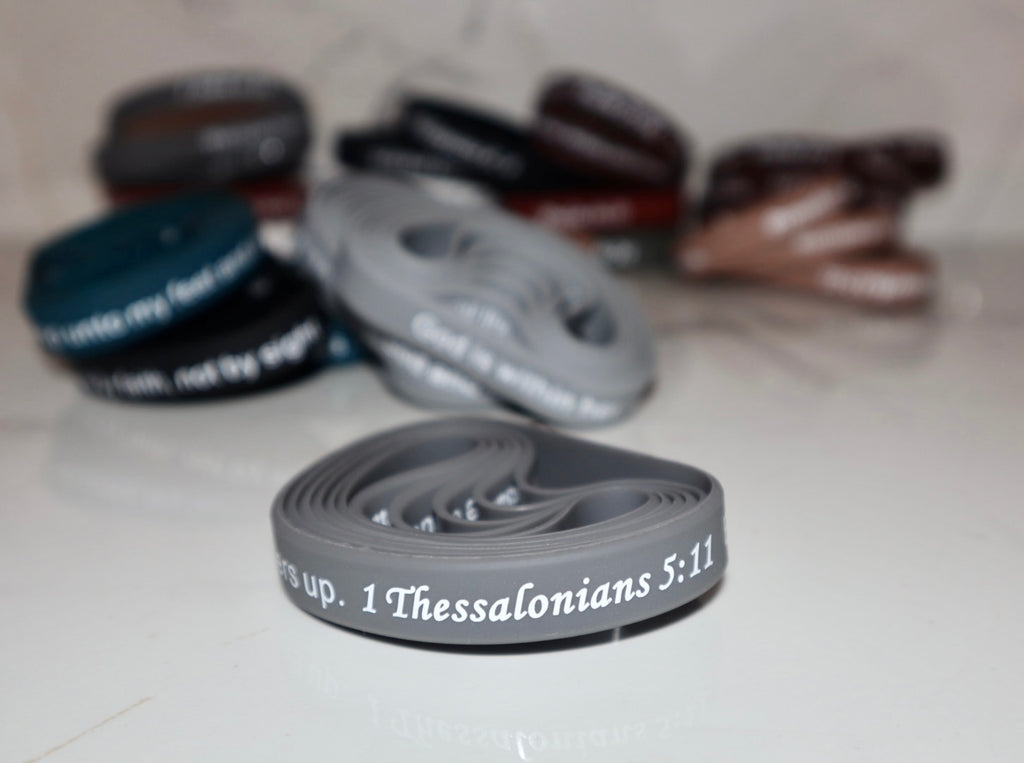 BIble Verse Rubber Silicone Bracelets (Unixsex) , Wristbands for Men Women Teens