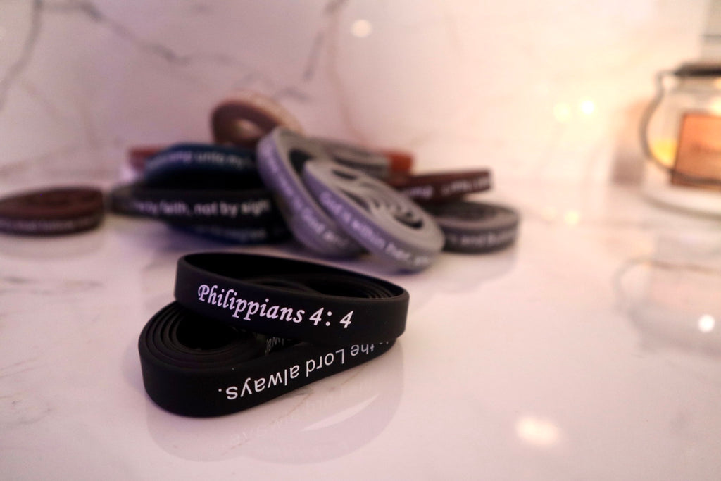 BIble Verse Rubber Silicone Bracelets (Unixsex) , Wristbands for Men Women Teens