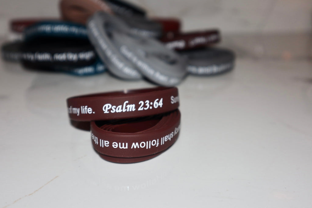 BIble Verse Rubber Silicone Bracelets (Unixsex) , Wristbands for Men Women Teens