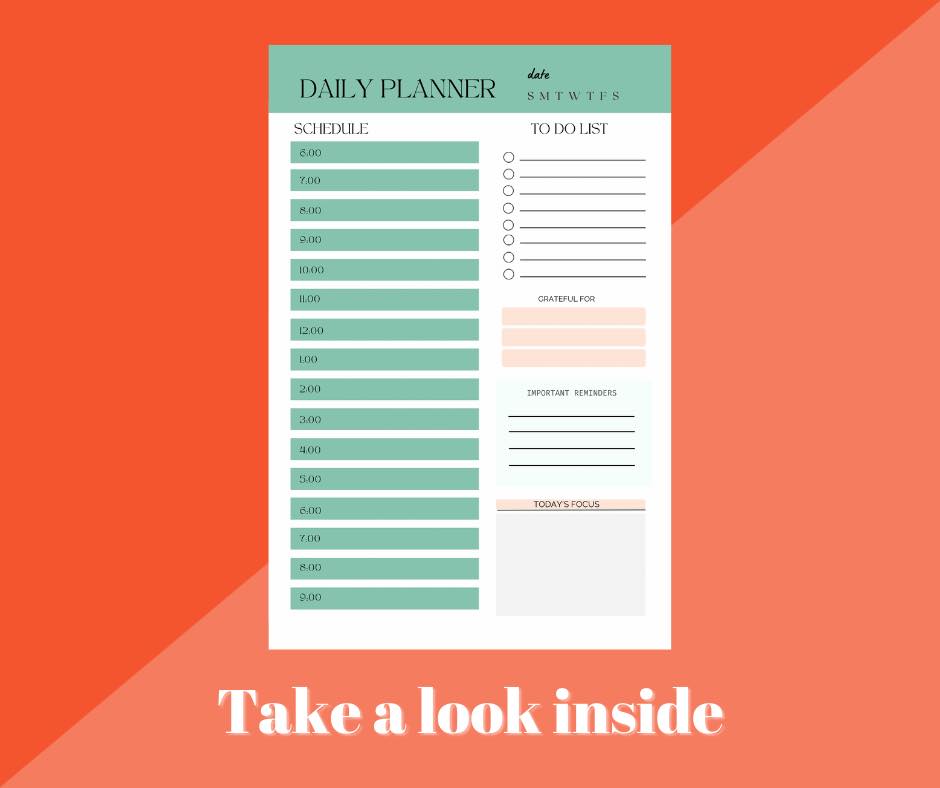 My Daily Planner |The Perfect Daily Journal with To Do List, Food & Mood Tracker ,Time And Schedule Management Planner ( Paperback )