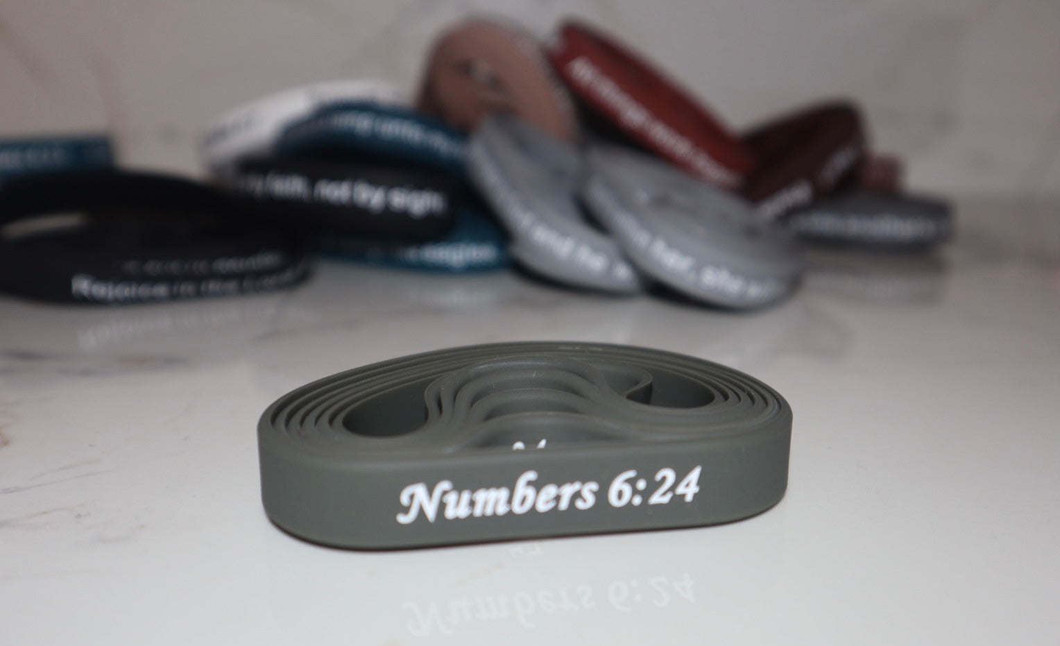 BIble Verse Rubber Silicone Bracelets (Unixsex) , Wristbands for Men Women Teens